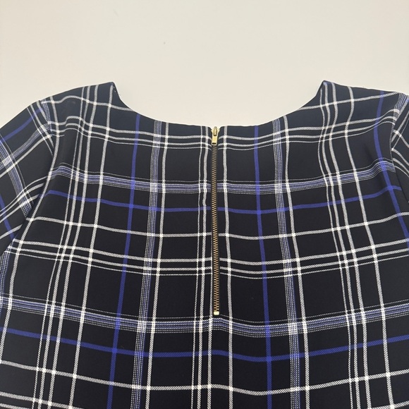 Cynthia rowley black plaid shift dress size 4 - Picture 6 of 7